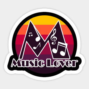 Music Lover Text Design Sticker